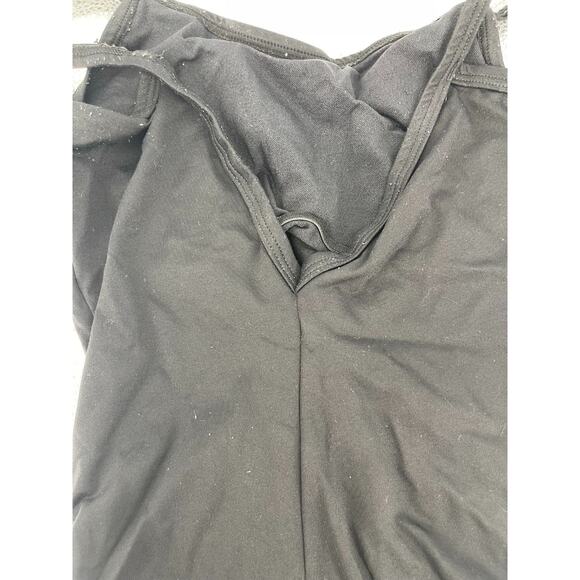 Solid Black One-Piece Swim Bathing Suit Women's - Picture 5 of 6